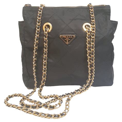 prada big shoulder bag|prada nylon shoulder bag chain.